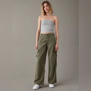 American Eagle Dreamy Drape Wide Leg Cargo Pants